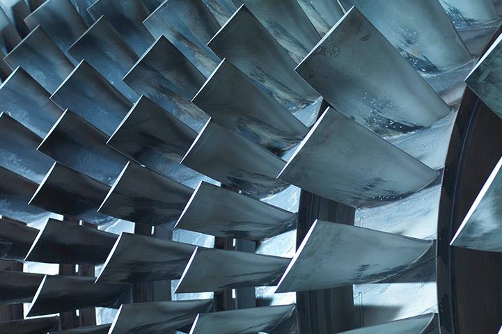 closeup of turbine