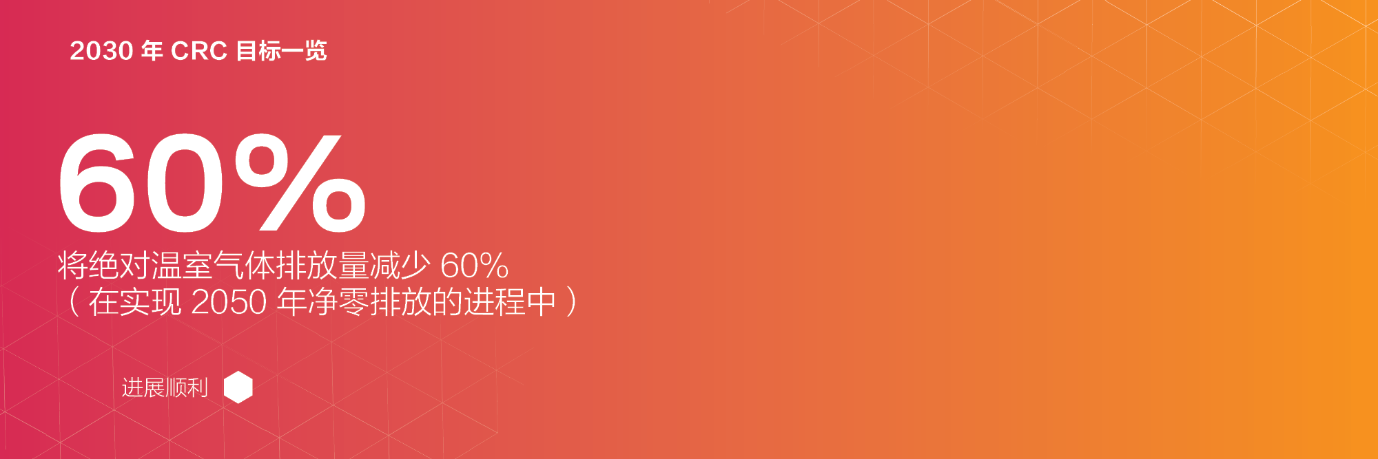 绝对温室气体排放量减少了 60% - 进展顺利