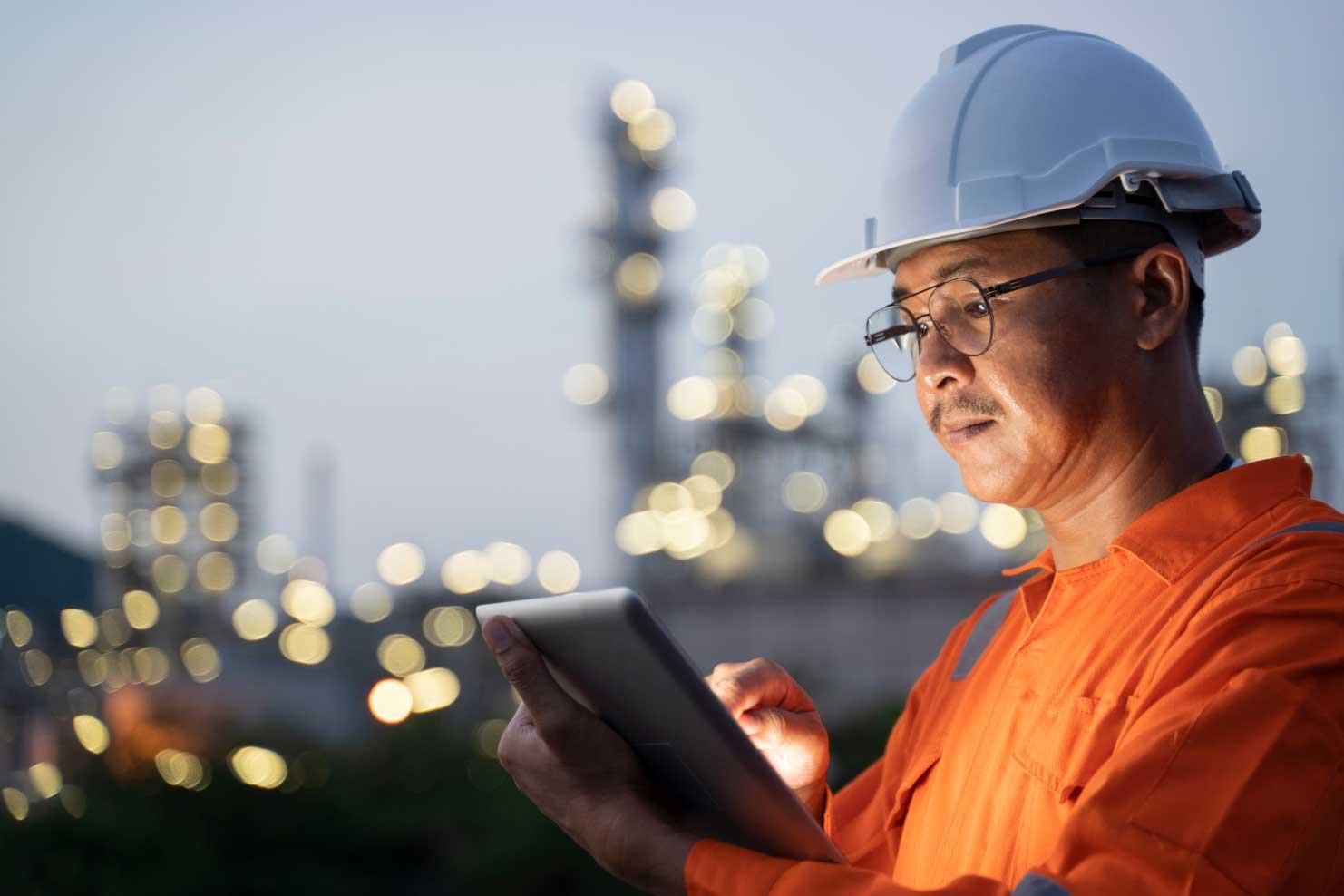Engineer with hardhat