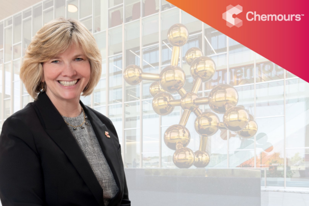Denise Dignam in front of the Discovery Hub