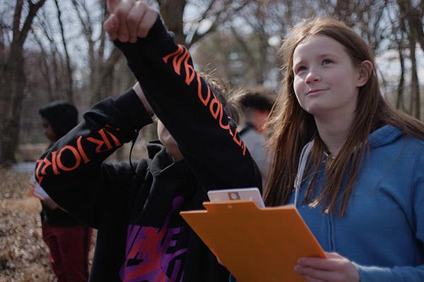 Students outside tracking data